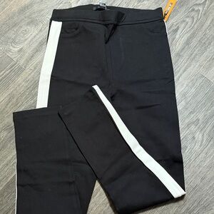 Forever 21 Black Pants White Side Stripe